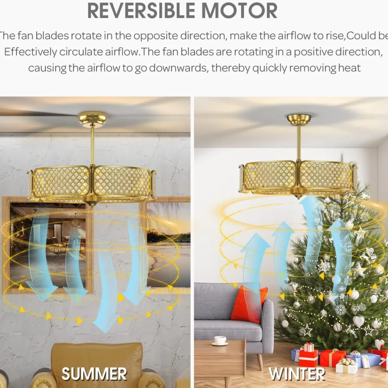 Tangkula Caged Ceiling Fan with Light