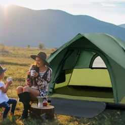 TANGKULA Camping Tent for 2 People, Portable Lightweight Backpacking Tent