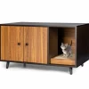 Tangkula Cat Litter Box Enclosure, Cat Washroom W/Divider