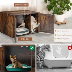 Tangkula Cat Litter Box Enclosure, Hidden Cat Washroom