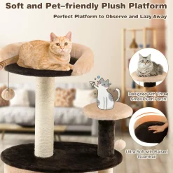 Tangkula Cat Tree for Indoor Cats, 40 Inch Multi-Level Cat Tower with Scratching Posts