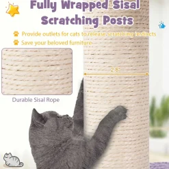 Tangkula Cat Tree Tower, 62 Inch Multi-Level Cat Tower with Cat Condo