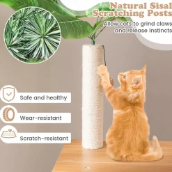 Tangkula Cat Tree with Litter Box Enclosure, 2-in-1 Cat Tower with Condo