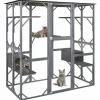 Tangkula Catio Outdoor Cat Enclosure Large, 71 Inch Outdoor Cat House Weatherproof with Asphalt Roof