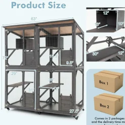 Tangkula Catio Outdoor Cat Enclosure Large