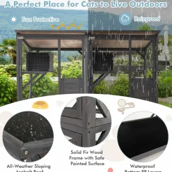 Tangkula Catio Outdoor Cat Enclosure Large