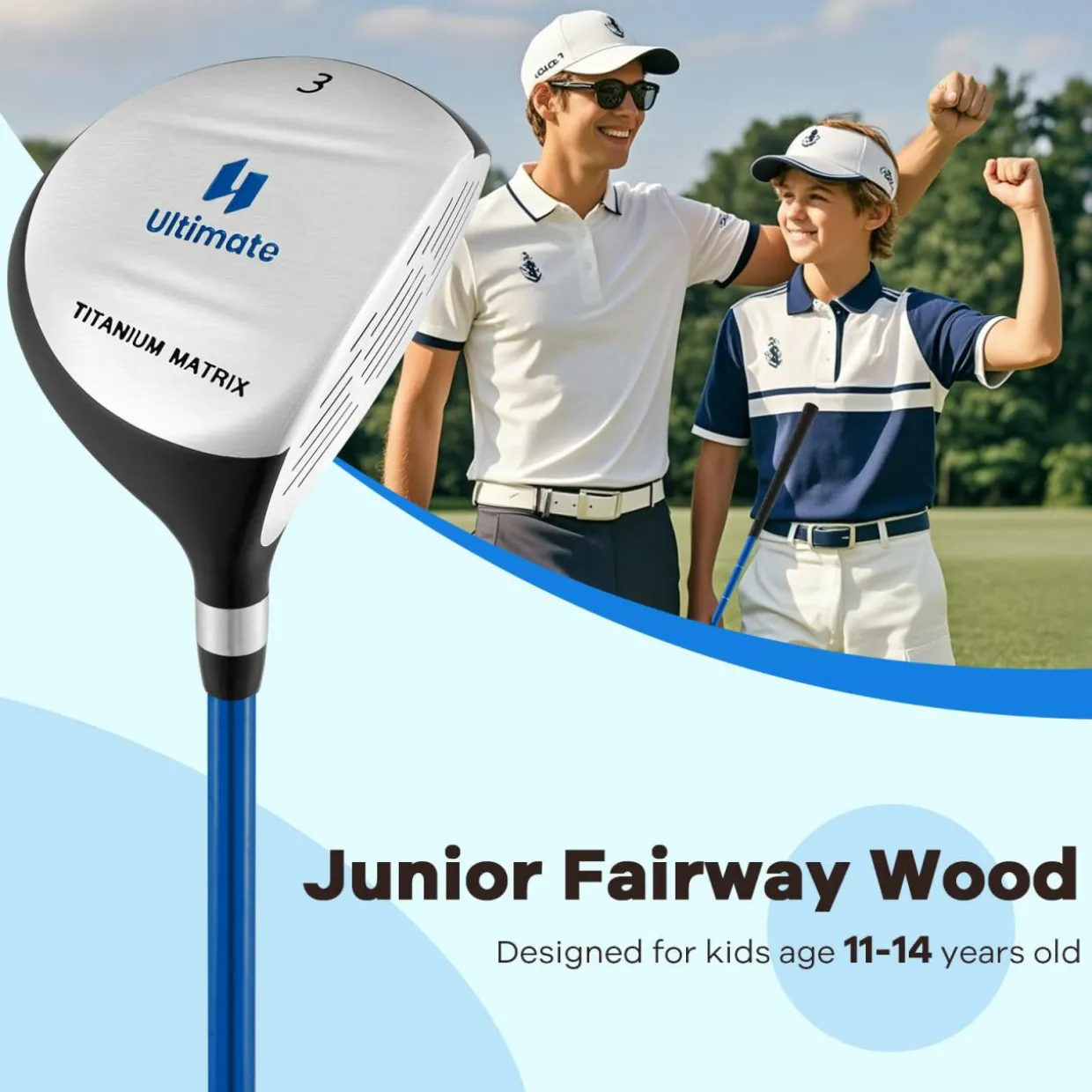 Tangkula 165CC Junior #3 Fairway Wood for Kids