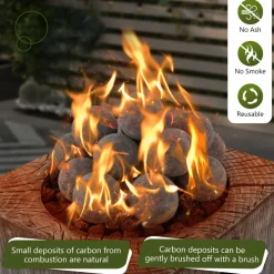 Tangkula Ceramic Fiber Fire Balls Set of 15