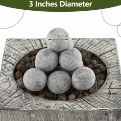 Tangkula Ceramic Fiber Fire Balls Set of 15