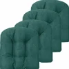 Tangkula Chair Cushions for Dining Chairs 4 Pack, 17.5” x 17”U-Shaped Chair Pads with Polyester Cover