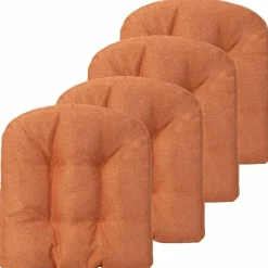 Tangkula Chair Cushions for Dining Chairs 4 Pack, 17.5” x 17”U-Shaped Chair Pads with Polyester Cover
