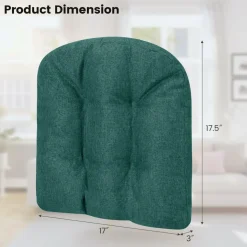Tangkula Chair Cushions for Dining Chairs 4 Pack, 17.5” x 17”U-Shaped Chair Pads with Polyester Cover