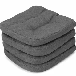 Tangkula Chair Cushions for Dining Chairs 4 Pack, 17.5” x 17”U-Shaped Chair Pads with Polyester Cover