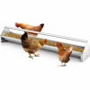 Tangkula Chicken Feeding Trough, 45 Inch Long Heavy Duty Galvanized Steel Coop Feeder with Drainage Holes