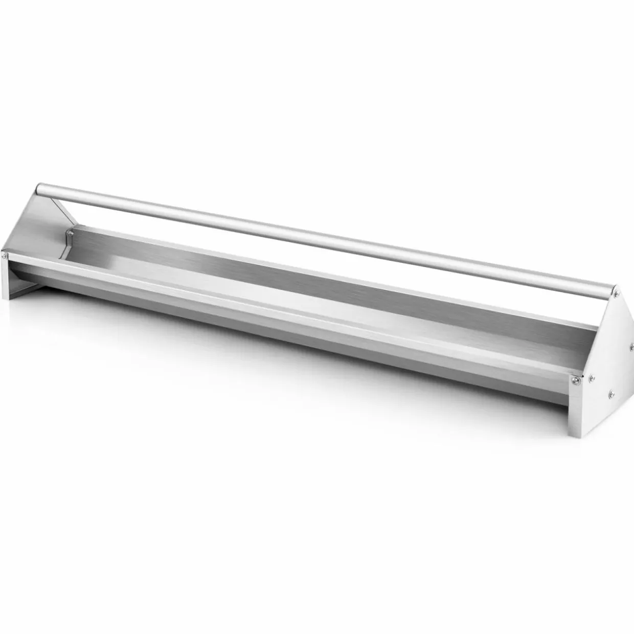 Tangkula Chicken Feeding Trough, 45 Inch Long Heavy Duty Galvanized Steel Coop Feeder with Drainage Holes