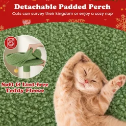 Tangkula Christmas Cat Tree, 52& Xmas Tree