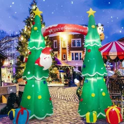 Tangkula Christmas Indoor Outdoor Inflatable Decoration for Yard Lawn