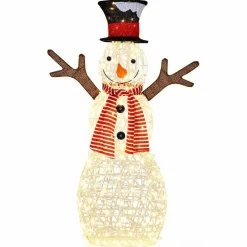 Tangkula Christmas Outdoor Lighted Snowman Yard Xmas Decorations and Zip Ties Indoor/Outdoor Holiday Decoration