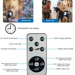 Tangkula Christmas Snowflake LED Projector Lights