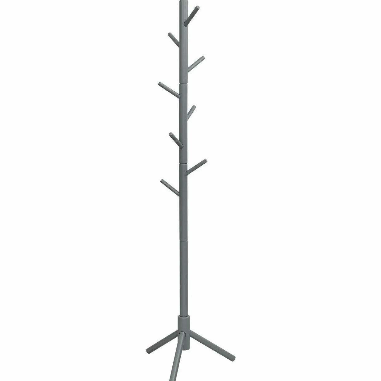 Tangkula Coat Rack Freestanding, Rubber Wood Coat Stand with 8 Hooks