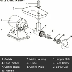 Tangkula Commercial Meat Grinder, 1.5 HP, 1100W, 550LB/h Stainless Steel Electric Sausage Stuffer