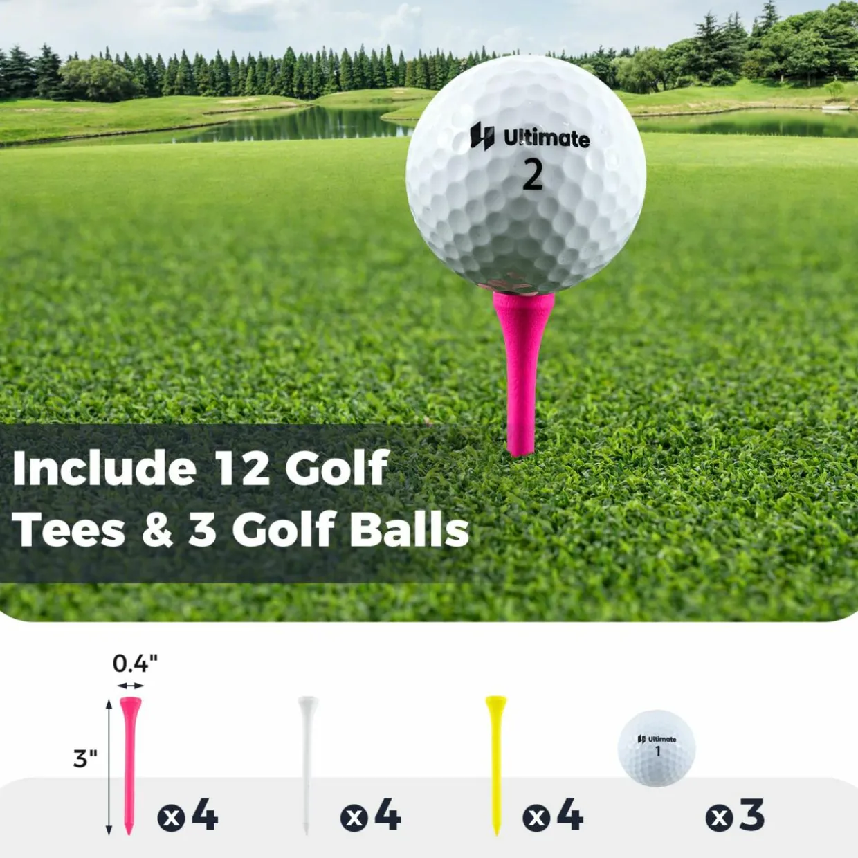 Tangkula Complete Golf Accessories Set, Golf Accessories Kit includes Golf Balls