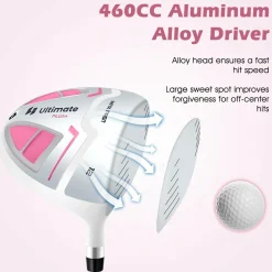 Tangkula Complete Golf Club Set for Women, Golf Club Package Set with 460CC
