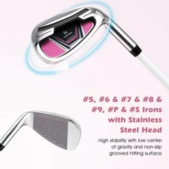 Tangkula Complete Golf Club Set for Women, Golf Club Package Set with 460CC