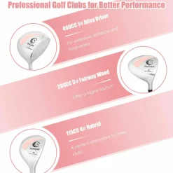 Tangkula Complete Golf Clubs Set 10 Pieces Right Hand, Free Putter, Golf Club Set