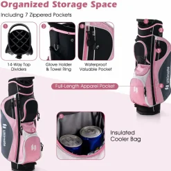 Tangkula Complete Golf Club Set for Women, Golf Club Package Set with 460CC