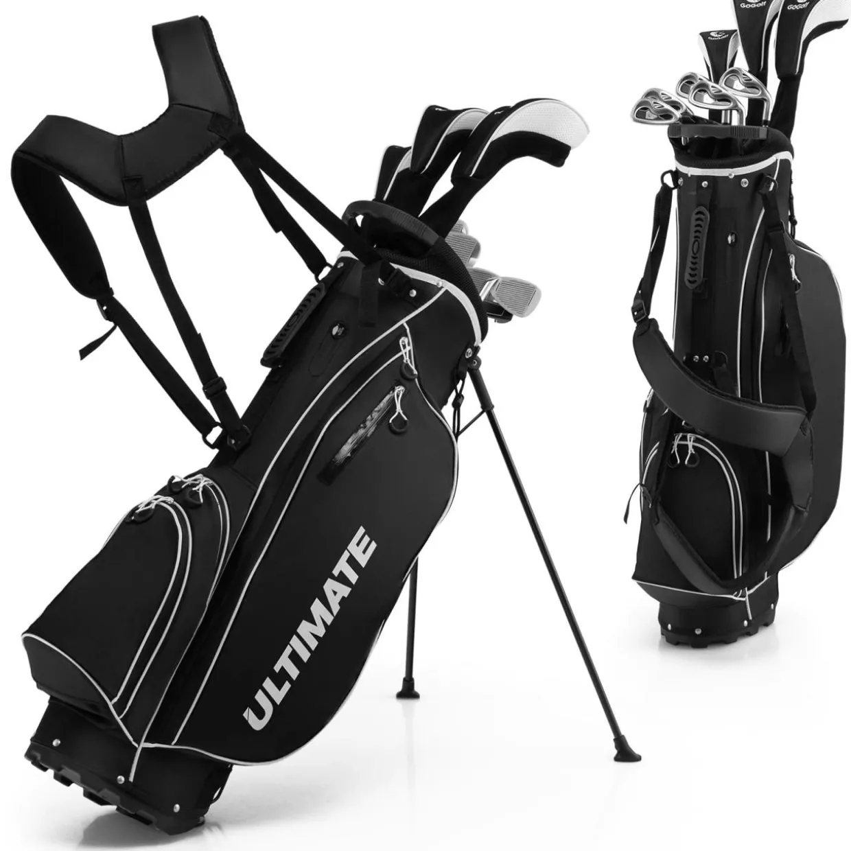 Tangkula Complete Golf Clubs Package Set 10 Pieces for Men & Women Right Hand