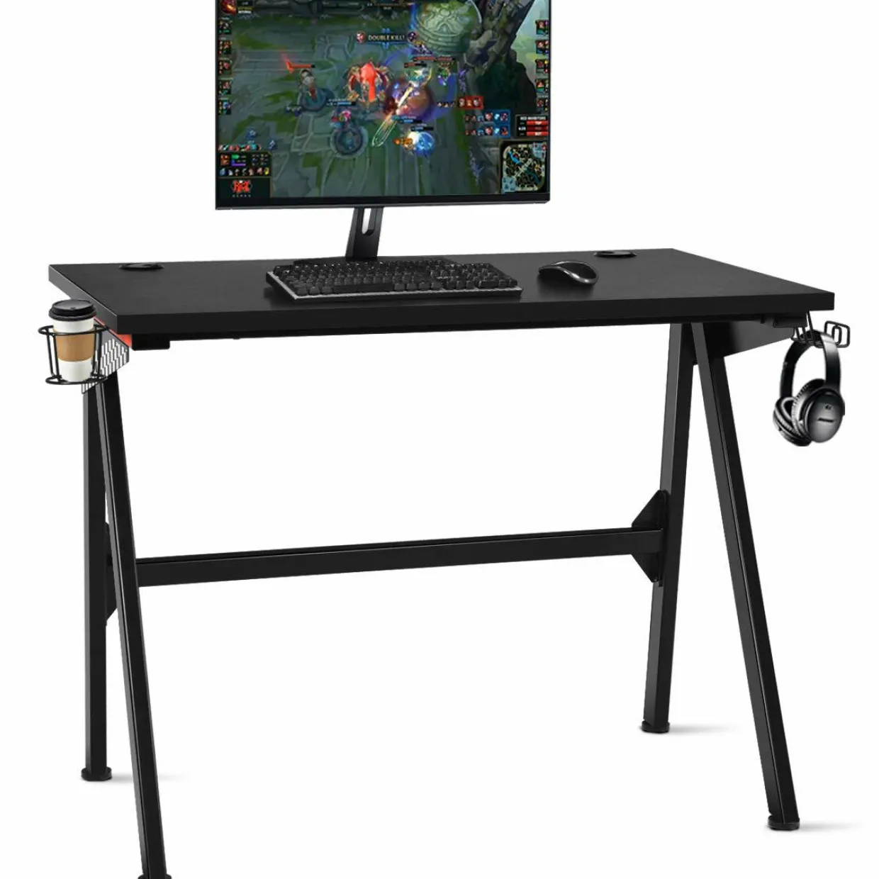 Tangkula Computer Desk Gaming Desk, E Sports Gamer Table