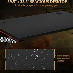 Tangkula Computer Desk Gaming Desk, E Sports Gamer Table