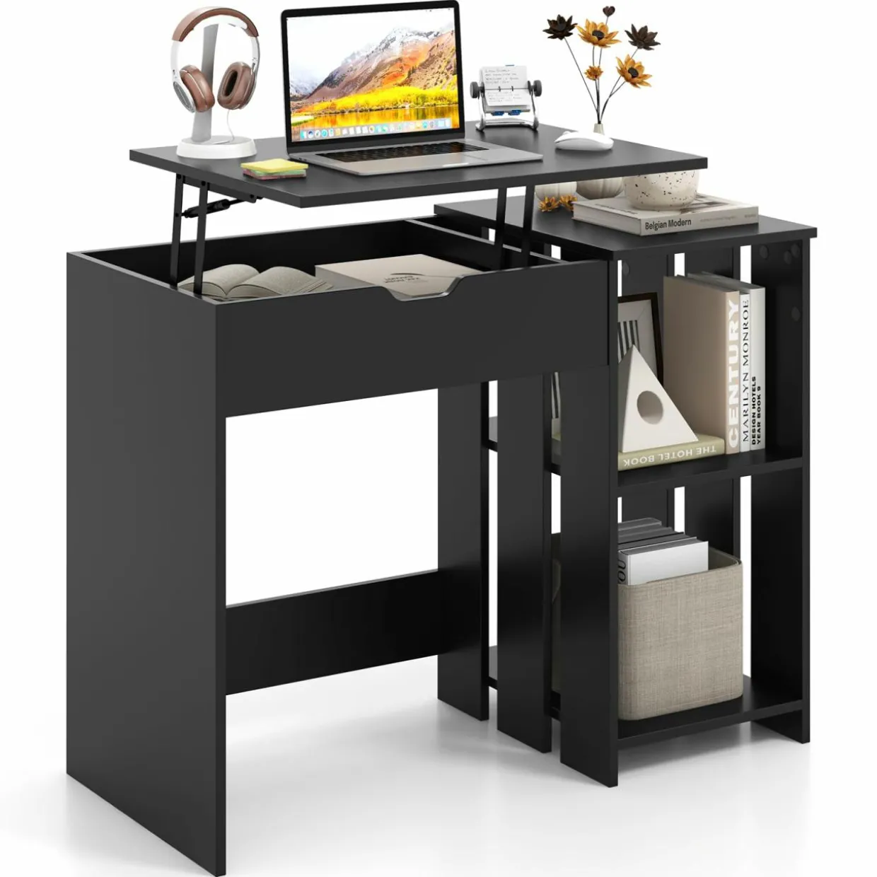 Tangkula Computer Desk with Lift Top