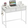 Tangkula Computer Desk with 2 Storage Drawers & 4 Hooks