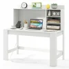 Tangkula Computer Desk with Hutch, Home Office Desk with Bookshelf