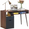 Tangkula Computer Desk with Drawers, Multipurpose Home Office Desk Writing Desk