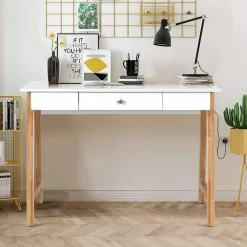 Tangkula Computer Desk with Storage Drawers