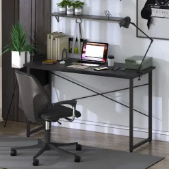 Tangkula Computer Desk with Storage Bag, Home Office Writing Study Desk
