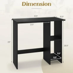 Tangkula Computer Desk with Storage Shelves