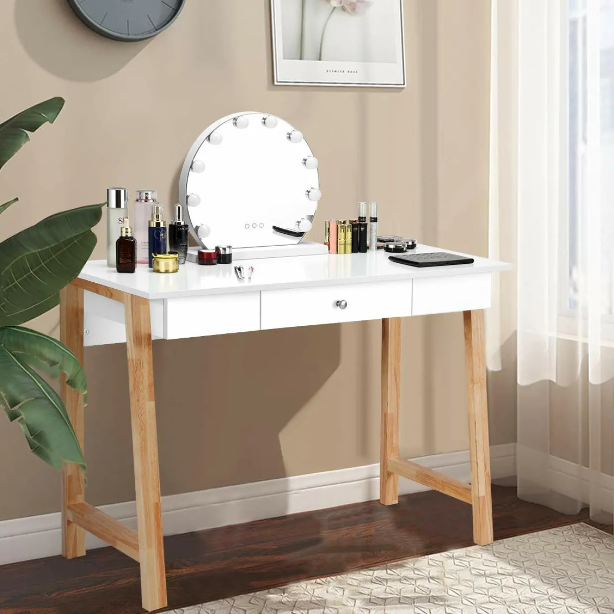 Tangkula Computer Desk with Storage Drawers