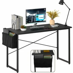Tangkula Computer Desk with Storage Bag, Home Office Writing Study Desk