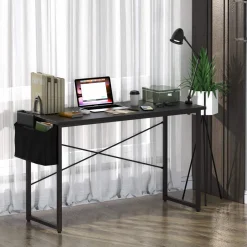 Tangkula Computer Desk with Storage Bag, Home Office Writing Study Desk