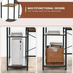 Tangkula Computer Desk with Storage Drawer & Monitor Stand