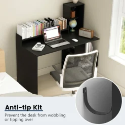 Tangkula Computer Desk with Storage Bookshelf & Hutch