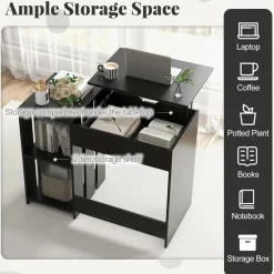 Tangkula Computer Desk with Lift Top