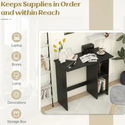 Tangkula Computer Desk with Storage Shelves