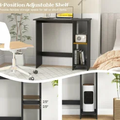 Tangkula Computer Desk with Storage Shelves