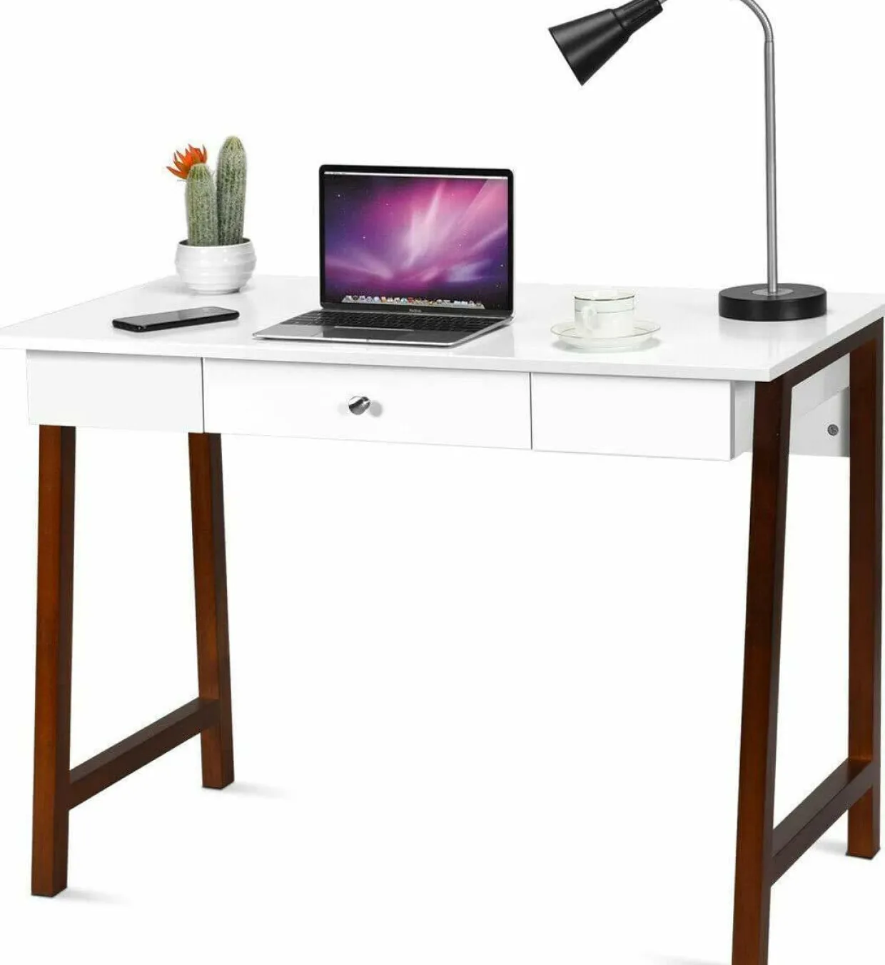 Tangkula Computer Desk with Storage Drawers