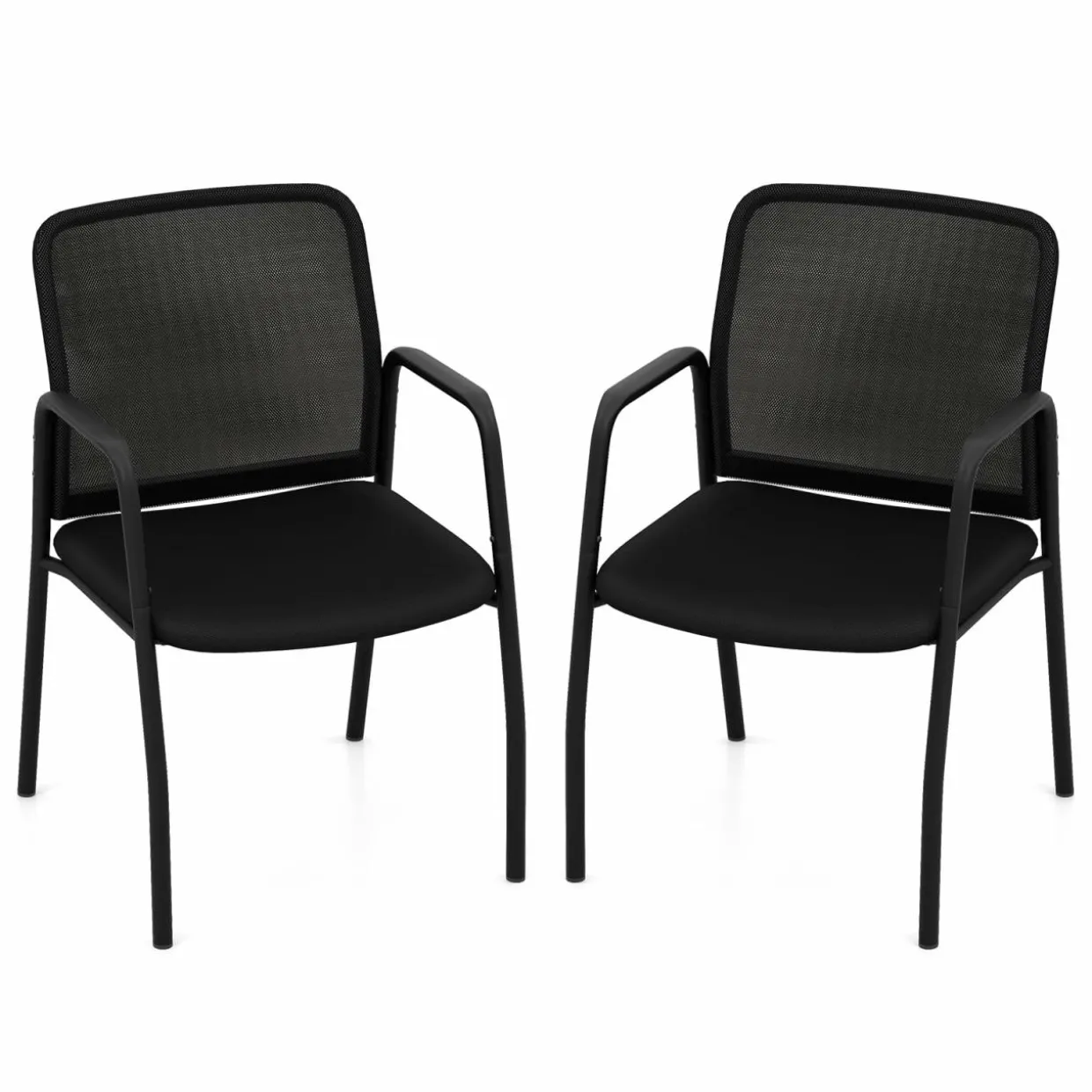 Tangkula Conference Chairs, Office Guest Chairs with Ergonomic Mesh Backrest